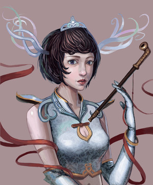 抽煙女