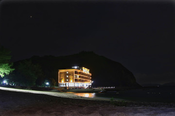 夏日夜晚深圳大辣甲海岸