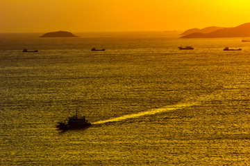象山石浦漁港東海朝陽漁船
