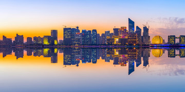 杭州錢江新城夜景全景圖