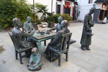 無錫名人茶聚雕塑