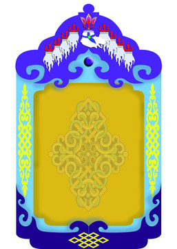 蒙古元素框