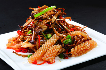 茶樹菇爆鮮魷