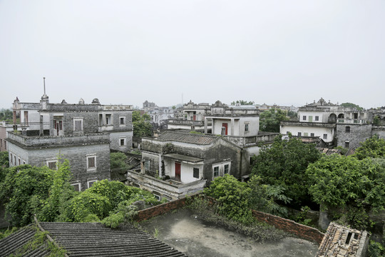 開平古村俯視圖