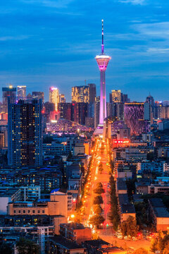 成都電視塔高清夜景