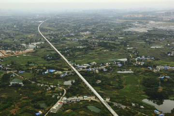 高速公路建設(shè)航拍