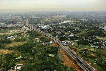 高速公路建設(shè)航拍
