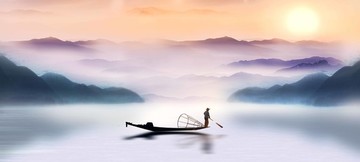 新中式意境山水風(fēng)景裝飾畫掛畫