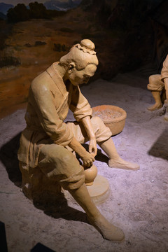 古代陶瓷作坊生產(chǎn)場(chǎng)景