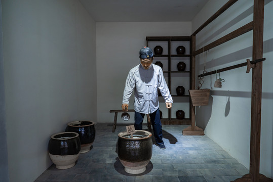 古代鹽店蠟像場景