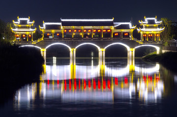 蕪湖鳩茲古鎮(zhèn)夜景