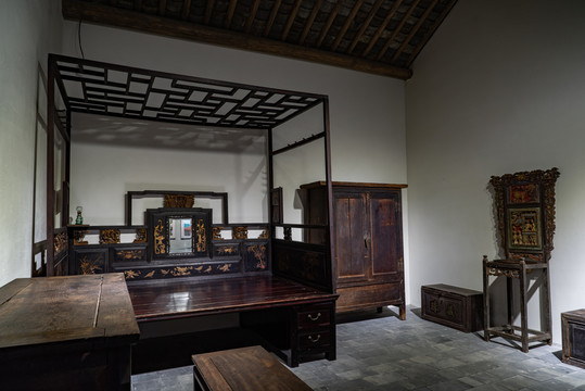 古代臥室家具生活場景