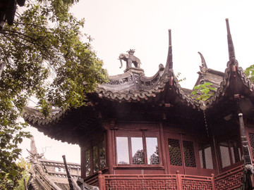 上海豫園古建筑一角