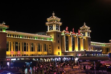 北京站夜景
