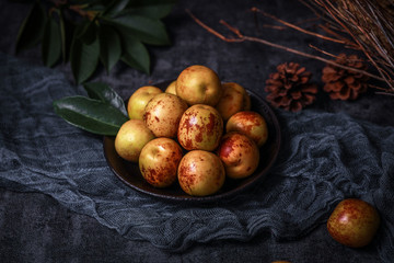 冬棗脆棗紅棗新鮮水果暗調(diào)大棗
