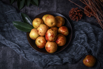 冬棗脆棗紅棗新鮮水果暗調(diào)大棗