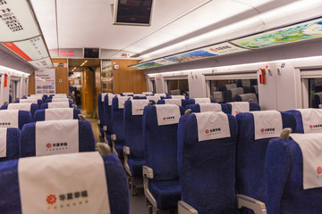 高鐵車廂內(nèi)景