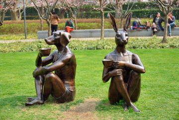 城市公園創(chuàng)意動物雕塑