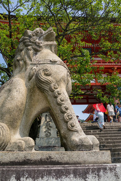 日本清水寺石獅子