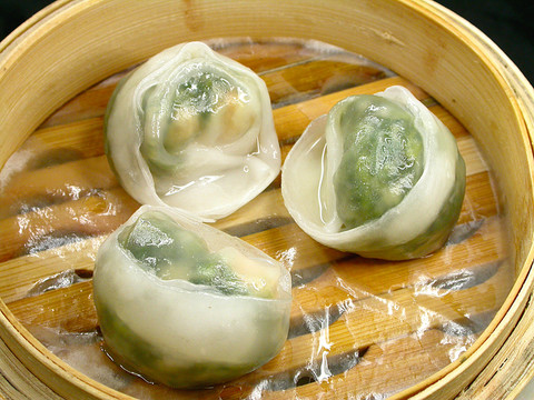 鮮蝦菠菜餃