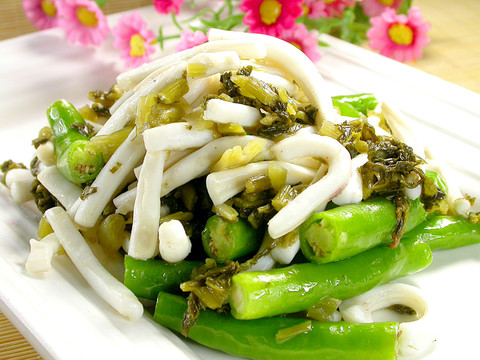 杭椒雪菜炒鮮魷
