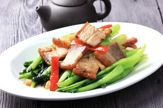 燒肉炒廣東菜心