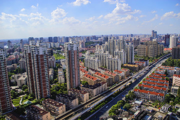 高空看城市洋樓