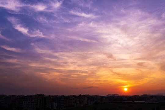 夕陽落日晚霞