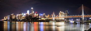 重慶夜景全景之雨中半島