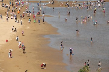 北戴河海邊的人
