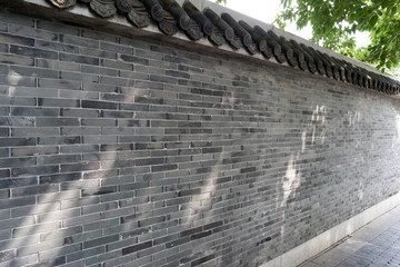青磚墻背景