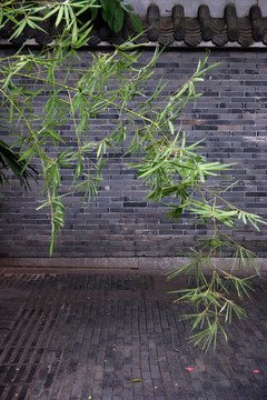 青磚墻背景