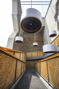 上海,世博,寧波滕頭館,案例,鄉(xiāng)村,古色古香,江南民居,建筑設計,瓦爿墻,生態(tài)