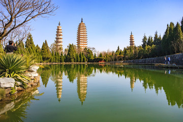 云南,大理,崇圣寺三塔,佛塔,磚塔