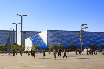 北京,奧林匹克公園,場(chǎng)館,鳥巢,水立方