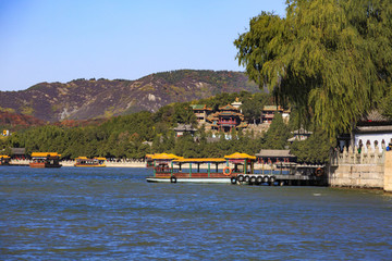 北京,頤和園,皇家園林,昆明湖,萬壽山,長廊,古建筑