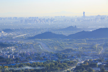北京,香山公園,秋色,陽光,皇家園林,樹木,山