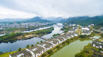 安徽,涇縣,桃花潭,小溪,徽居,古韻,山水,早晨