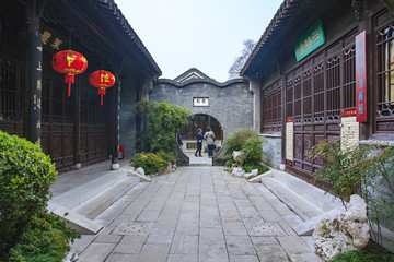 江蘇,泰州,喬園景區(qū),園林,古建筑,傳統(tǒng),格局,水榭樓臺