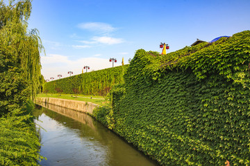 江蘇,蘇州,盤門,運河,古邗溝,橋,城門,城墻,船,航運