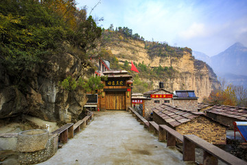 河南,林州,太行山,石板巖,峽谷,秋色,山