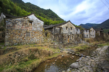 浙江,臺(tái)州,臨海,小芝鎮(zhèn),古村,山村,村莊