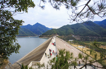 浙江,臺州,臨海,涌泉,牛頭山,水庫,船,公園,大壩