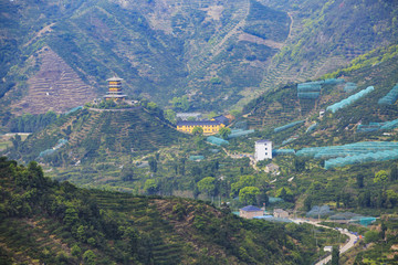 浙江,臺(tái)州,臨海,涌泉,南屏山,桔園,山村,村莊