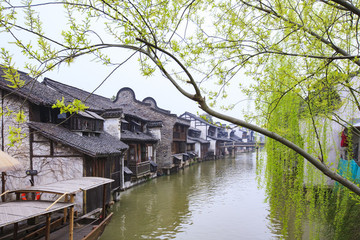 浙江,嘉興,桐鄉(xiāng),烏鎮(zhèn),西柵,白蓮塔,古橋,江南,水鄉(xiāng),古建筑,傳統(tǒng),民俗