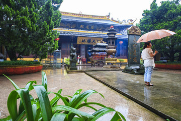 浙江,溫州,江心嶼景區(qū),甌江,江心寺,雙塔