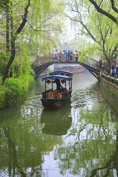 浙江,湖州,南潯古鎮(zhèn),古建筑,江南,水鄉(xiāng),船,民居,雨,清明,河道