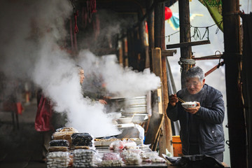 浙江,紹興,安昌古鎮(zhèn),臘味,水鄉(xiāng),江南,古建筑,傳統(tǒng),老街