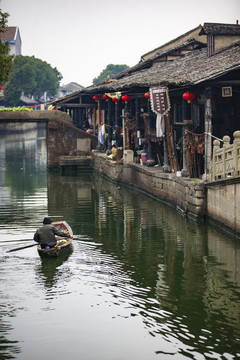 浙江,紹興,安昌古鎮(zhèn),臘味,水鄉(xiāng),江南,古建筑,傳統(tǒng),老街