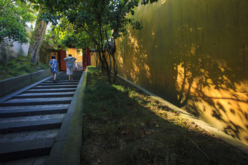 浙江,紹興,新昌,大佛寺,寺院,大殿,建筑,放生池